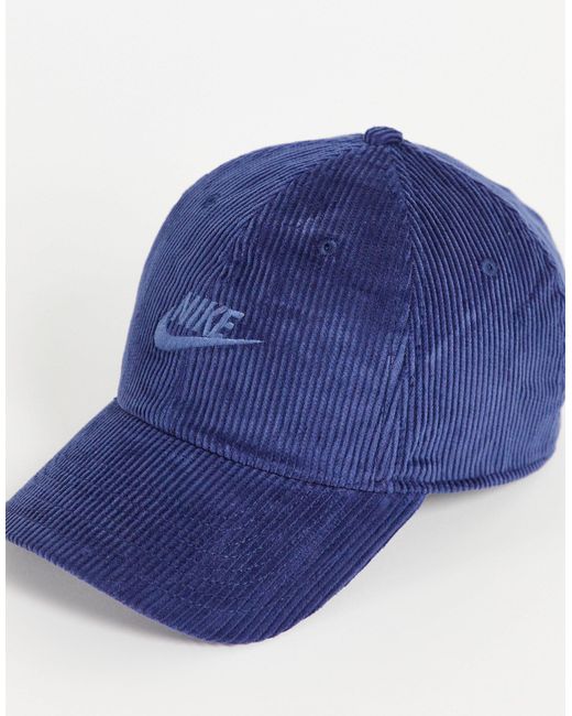 Nike – h86 futura – kappe aus cord in Blue für Herren