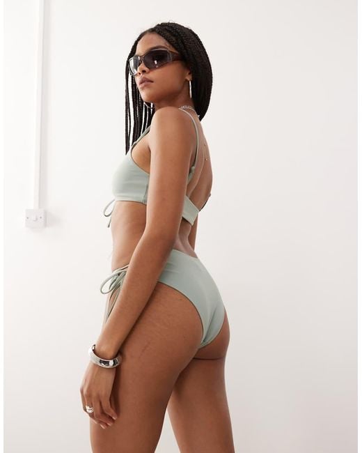 Weekday Brown Bikini Bottom With Side Keyhole Detail