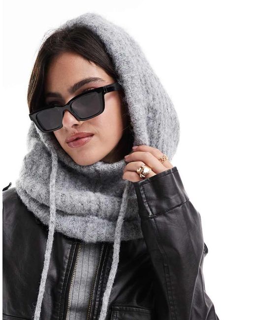 Pieces Black Oversized Balaclava Snood