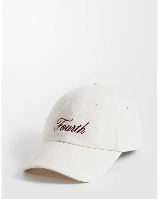 4th & Reckless White 'fourth' Logo Cap