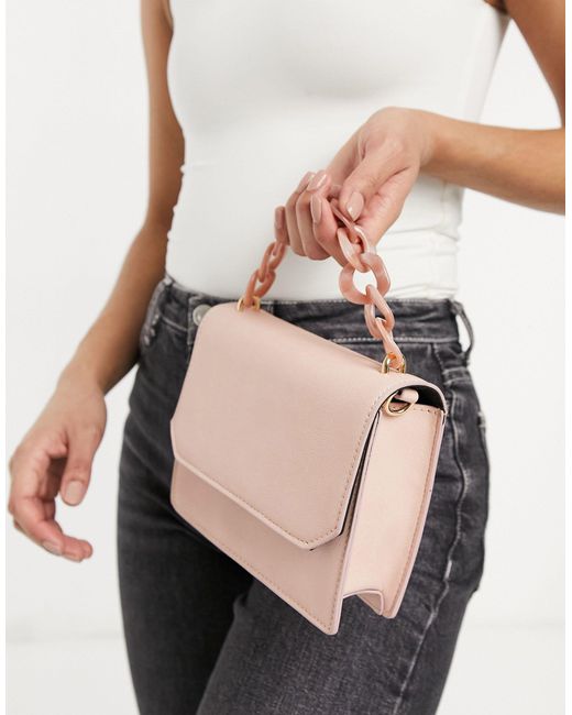 Bandolera rosa con asa ASOS de color Rosa | Lyst