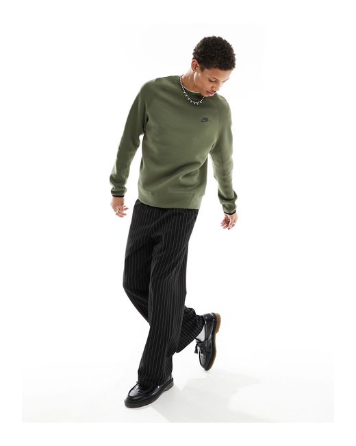 Nike Green Tech Fleece Sweatshirt Khaki for men