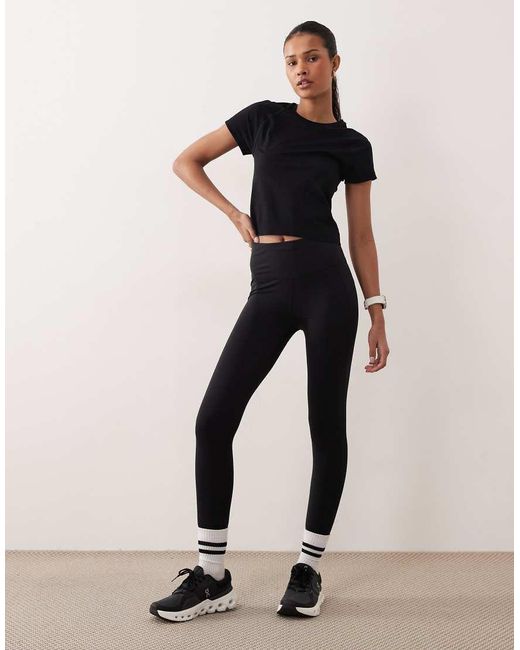 Sweaty Betty Black Athlete Crop Seamless Workout T-shirt