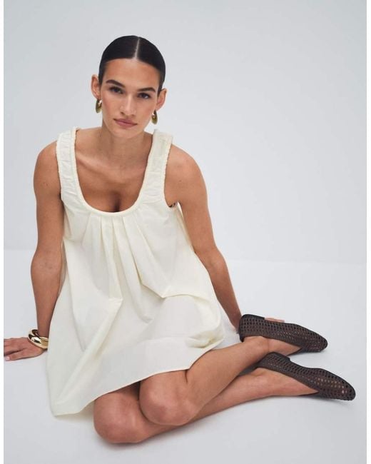 ASOS White Lioness Weave Ballet Flats