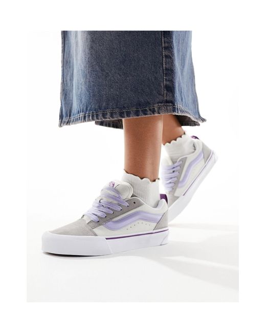 Knu skool - baskets à lacets violets - et blanc Vans en coloris Blue