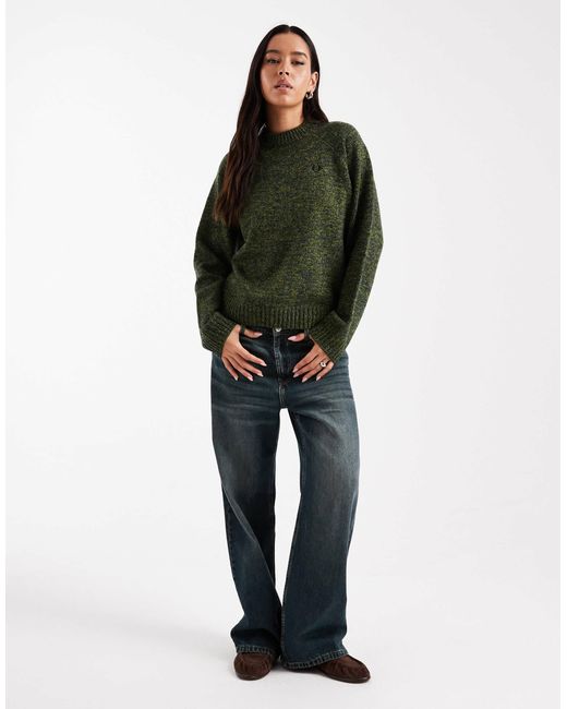 Pull - chiné Fred Perry en coloris Green