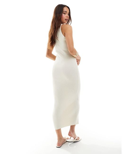 Vero Moda White Aware Fine Knit Tank Dress