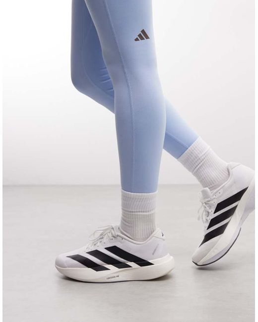 Adidas Originals White Three Stripes Studios Crossover Waist leggings