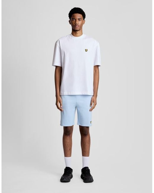 Lyle & Scott Blue Mid Layers Fly Fleece Shorts for men