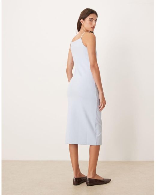 Calvin Klein White Monogram Pointelle Cami Dress