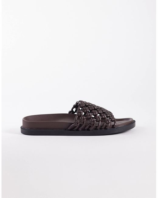 SEQWL Brown – flache sandalen