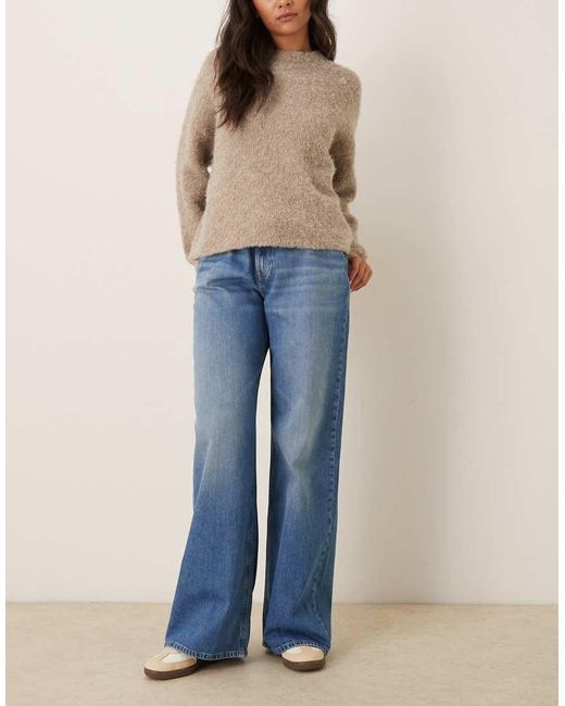 Calvin Klein Blue Low Rise baggy Jeans