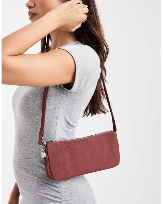 Baggu Brown Nylon Pochette Shoulder Bag