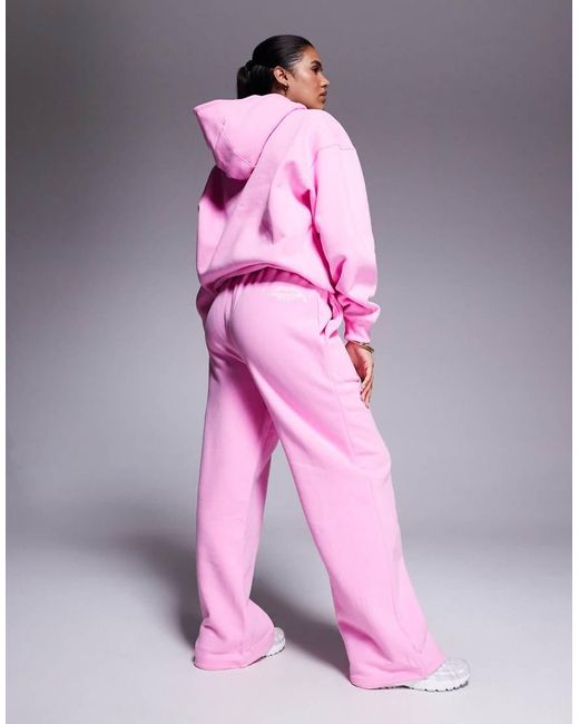 Good For Nothing Pink Contrast Stitch Relaxed Jogger