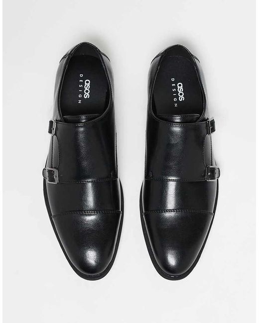 ASOS Black Monk Shoes for men