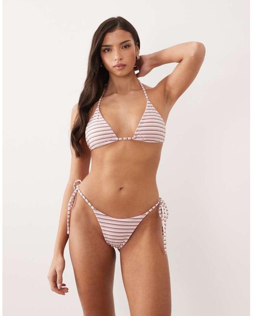 Aria Cove Natural Halterneck Triangle Bikini Top