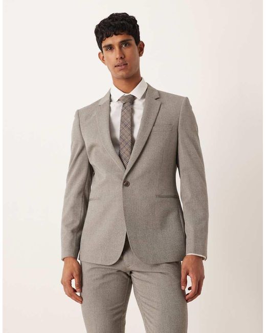 ASOS Gray Skinny Suit Jacket for men