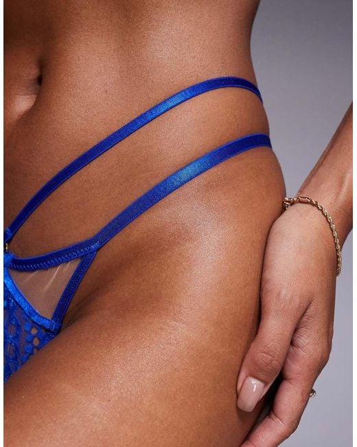 Ann Summers Blue Lovers Lace Thong