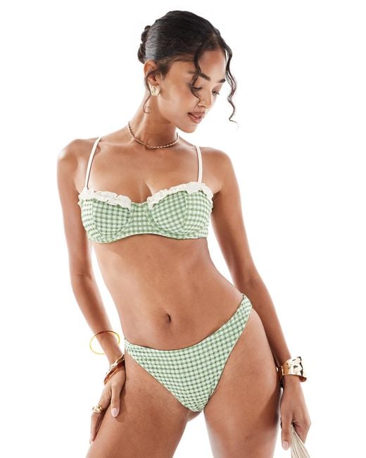 ASOS White Dorothy High Leg Bikini Bottom