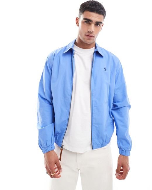 Bayport - blouson harrington en coton à logo emblématique - clair Polo Ralph Lauren pour homme en coloris Blue
