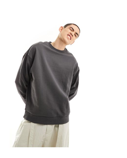 ASOS – oversize-sweatshirt in Black für Herren
