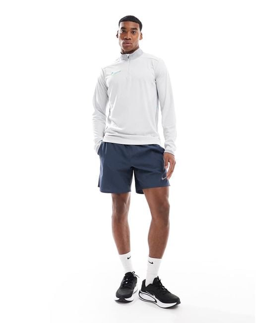 Nike Football White Academy 25 Dri-fit Half Zip Longsleeve Top for men