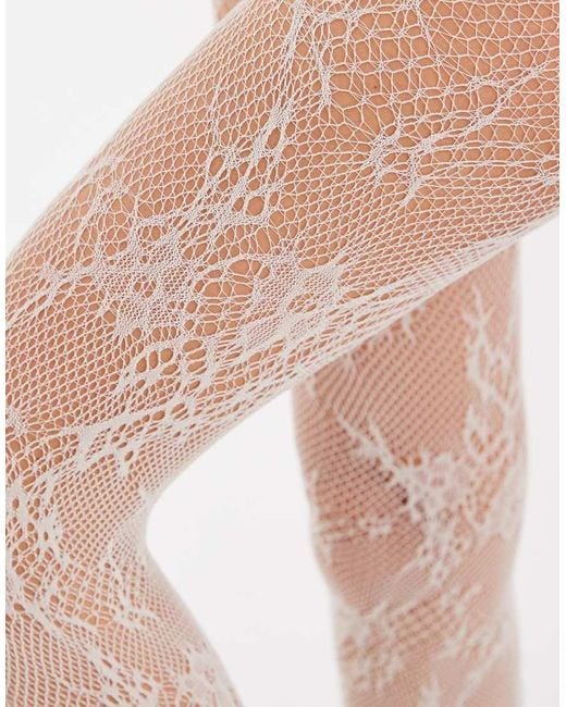 Vero Moda White Lace Detail Tights