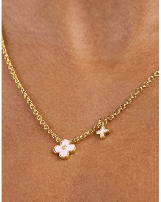 CERNUCCI Metallic 10Mm Double Motif Enamel Necklace