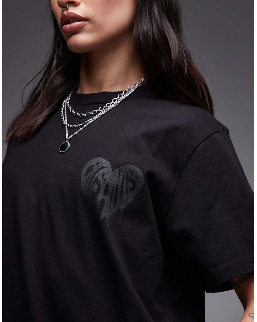 Camiseta Negra Extragrande Kaia De Barbour International AllSaints de color Black
