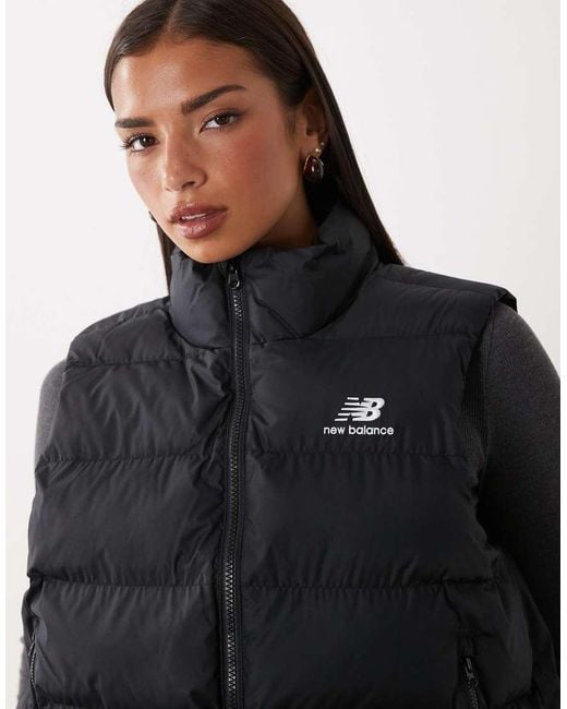 New Balance Black Boston Puffer Vest