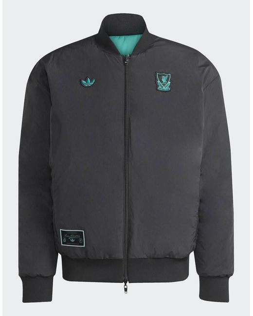 Adidas Originals Blue Liverpool Fc Terrace Icons Jacket for men