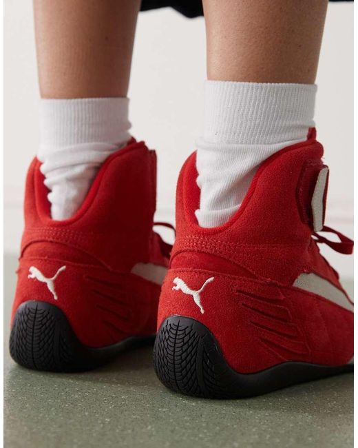 PUMA Red Speedcat Mid Trainers