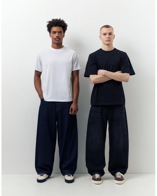 Pull&Bear – 2er-pack basic-t-shirts in Black für Herren