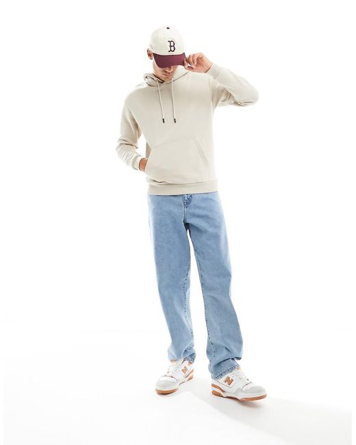 Jack & Jones White Oversized Hoodie for men