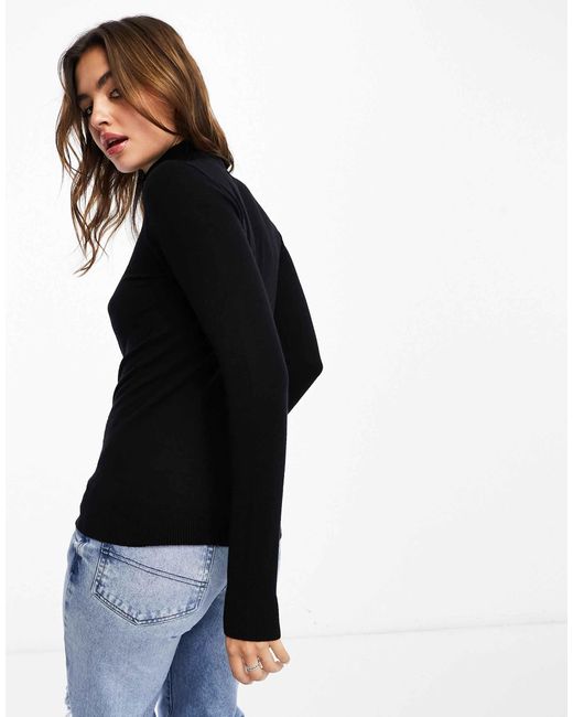 Object White Long Sleeve Roll Neck Knitted Top