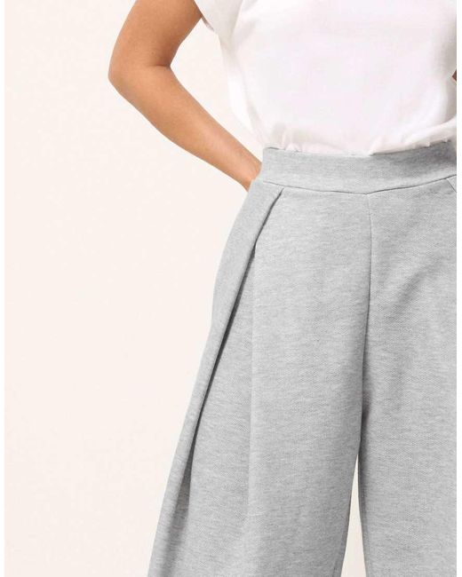 PixieGirl White Petite Pleated Wrap Trousers