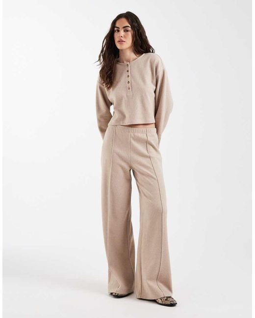 Miss Selfridge Natural Wide Leg Trouser Co-ord