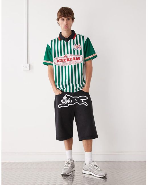 Pantalones Cortos Vaqueros Negros Running Dog De ICECREAM de hombre de color Black