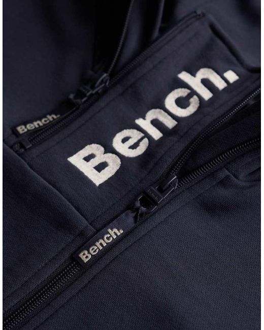 Bench x Superdry & Co Blue Double Zip Hoodie