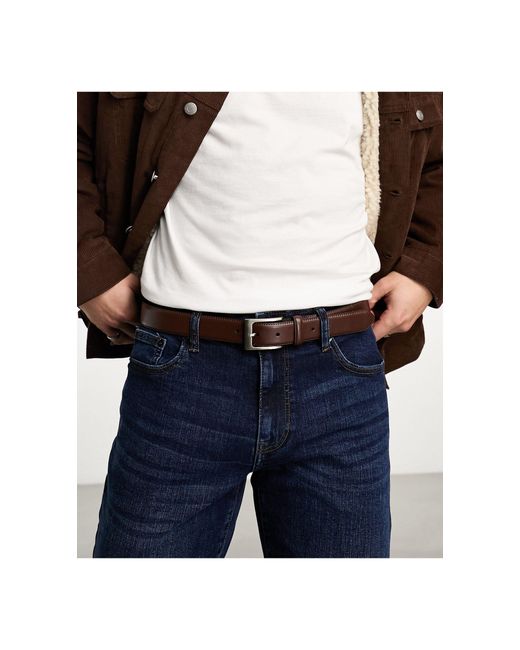 French Connection Blue Leather Belt for men