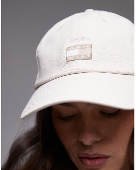 Tommy Hilfiger Pink Flag Logo Canvas Cap