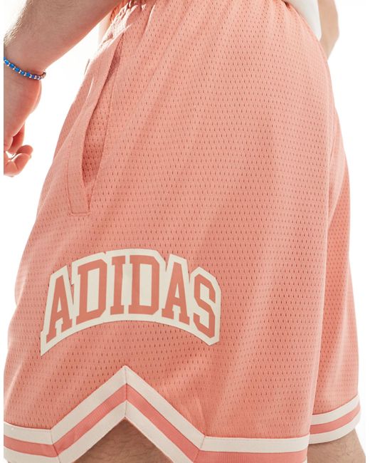 Adidas Originals Orange Varsity Tank Shorts for men