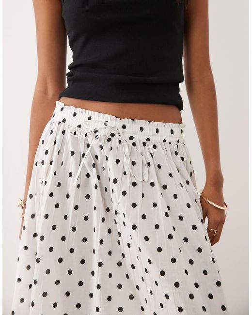 Jdy White Pleated Maxi Skirt