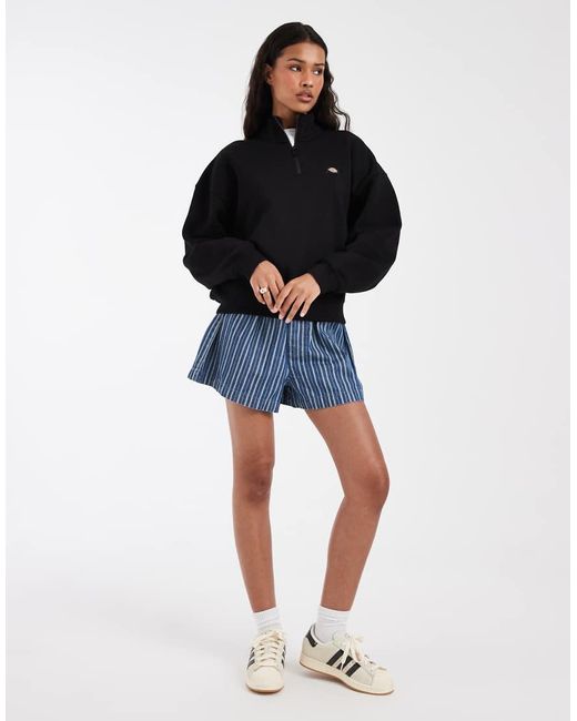 Dickies Black Oakport 1/4 Zip Sweatshirt