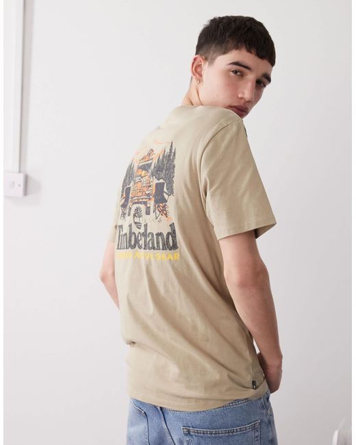 Timberland – back on the road – t-shirt in Natural für Herren