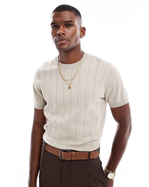 T-Shirt A Maniche Corte di New Look in White da Uomo