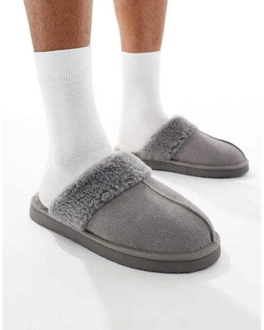 ASOS White Mule Slippers for men
