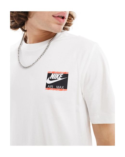 Camiseta blanca con estampado gráfico air max day Nike de hombre de color Gray