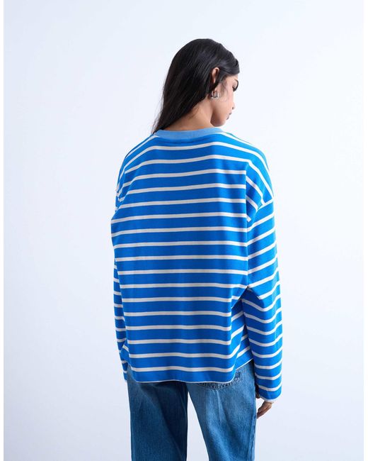 Top ras TOPSHOP en coloris Blue