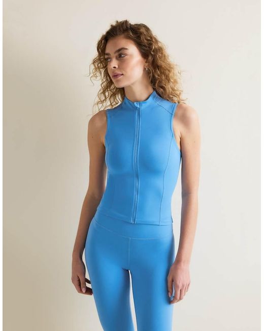 Tala Blue Skinluxe Sleeveless Zip-Up Jacket